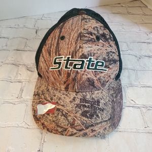 CAPTIUATING MICHIGAN STATE CAP CAMOUFLAGE MESH MOSSYOAK BUSH SNAPBACK